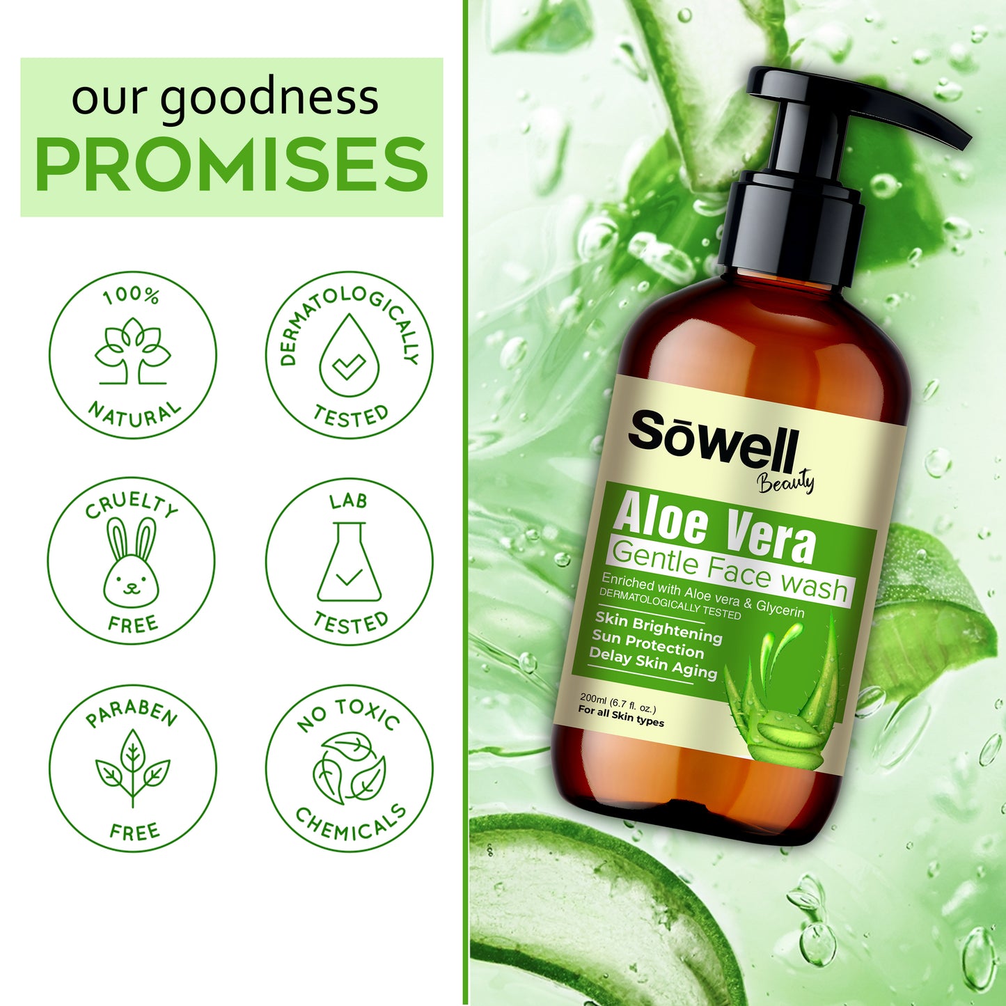 Aloe Vera Gentle Face Wash 200ml