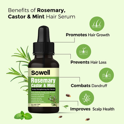 Rosemary Castor Mint Scalp Strengthening Hair Serum 30ml