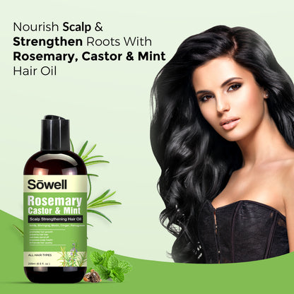 Rosemary Castor Mint Hair Oil 200ml