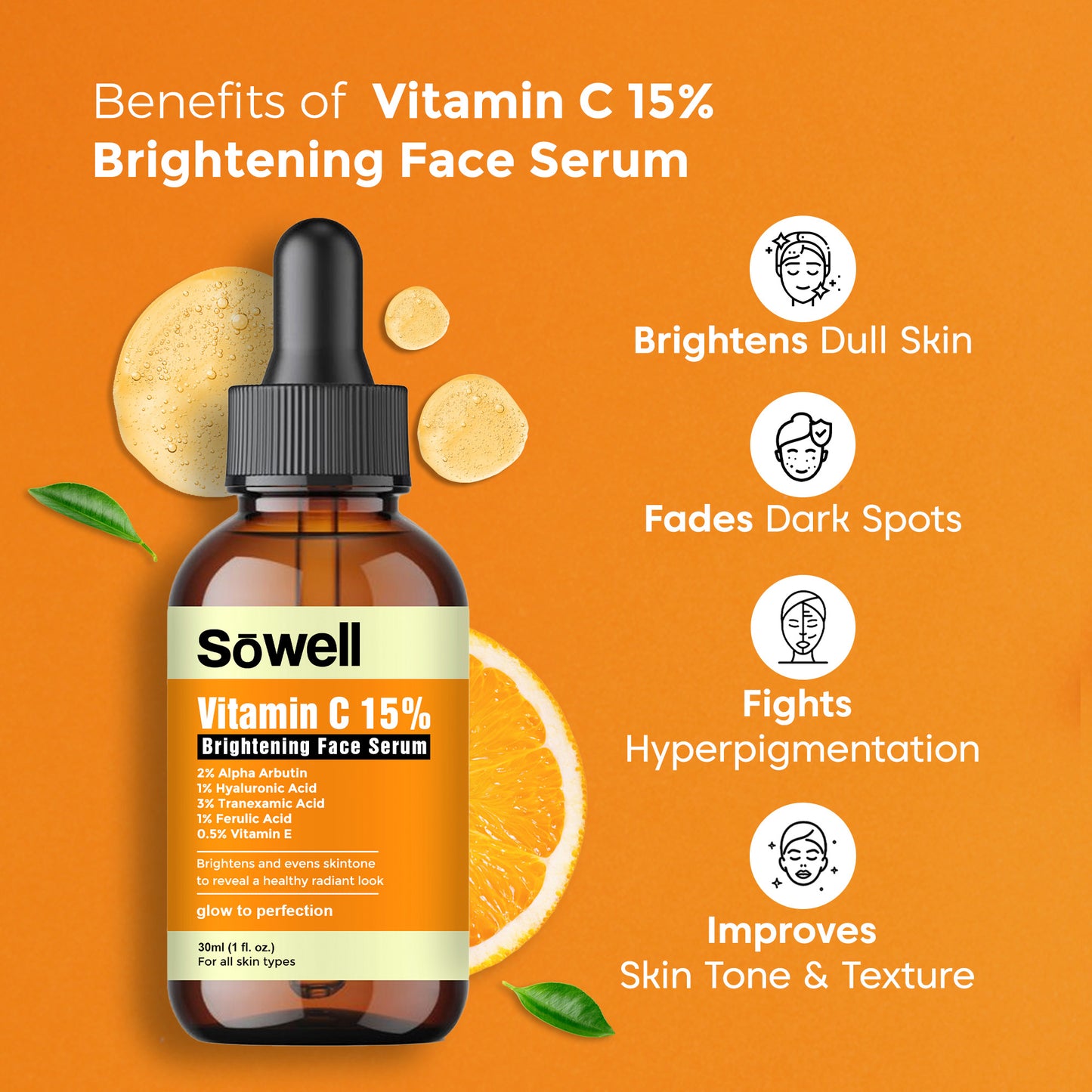 Vitamin C 15% Brightening Face Serum 30ml