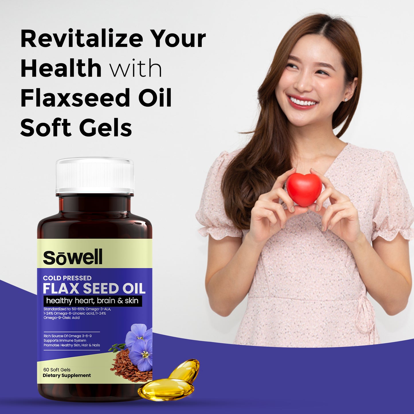 Cold Pressed Flax Seed Oil Softgels