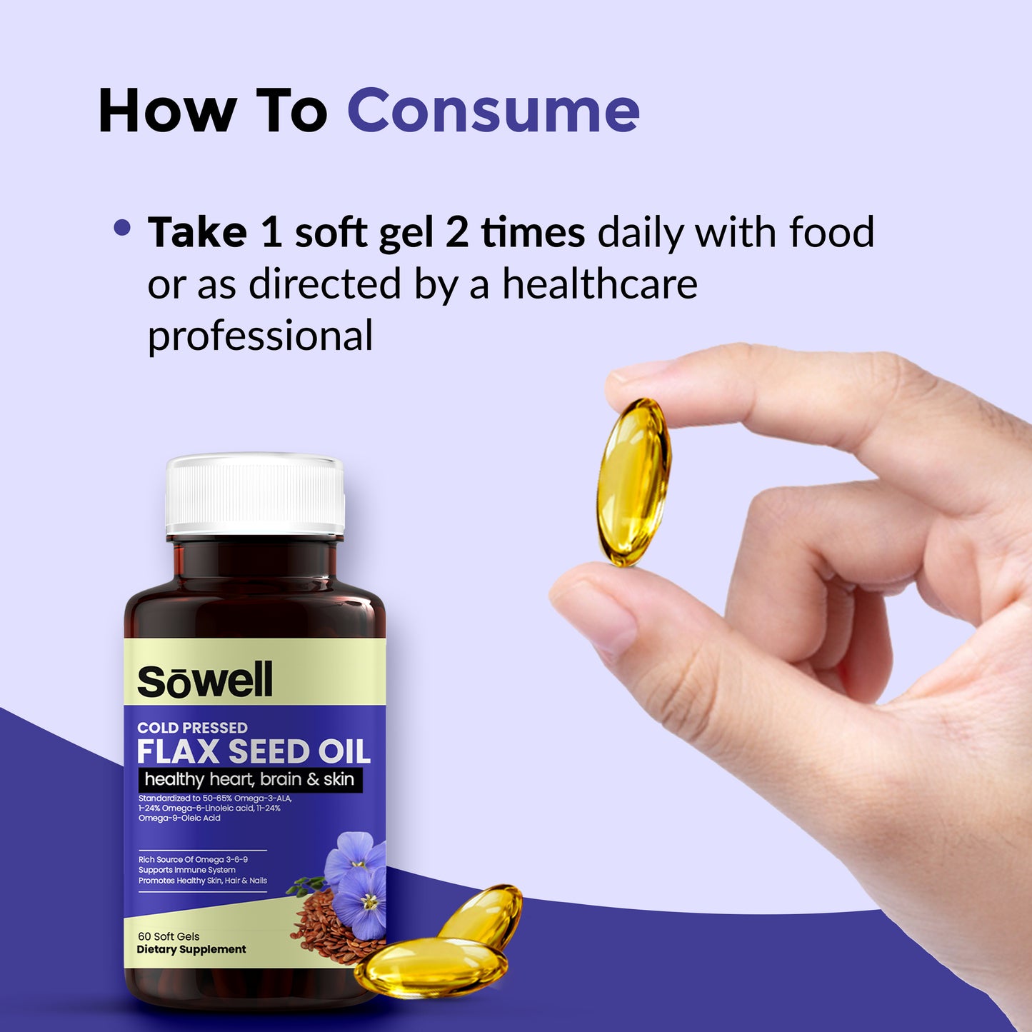 Cold Pressed Flax Seed Oil Softgels