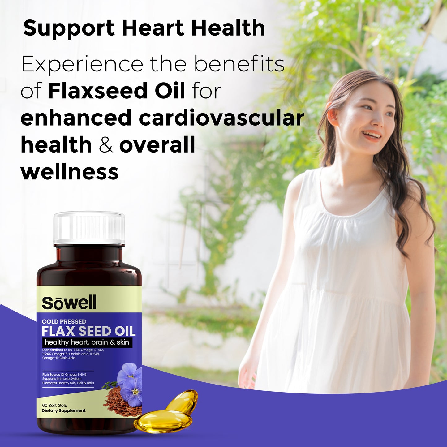 Cold Pressed Flax Seed Oil Softgels
