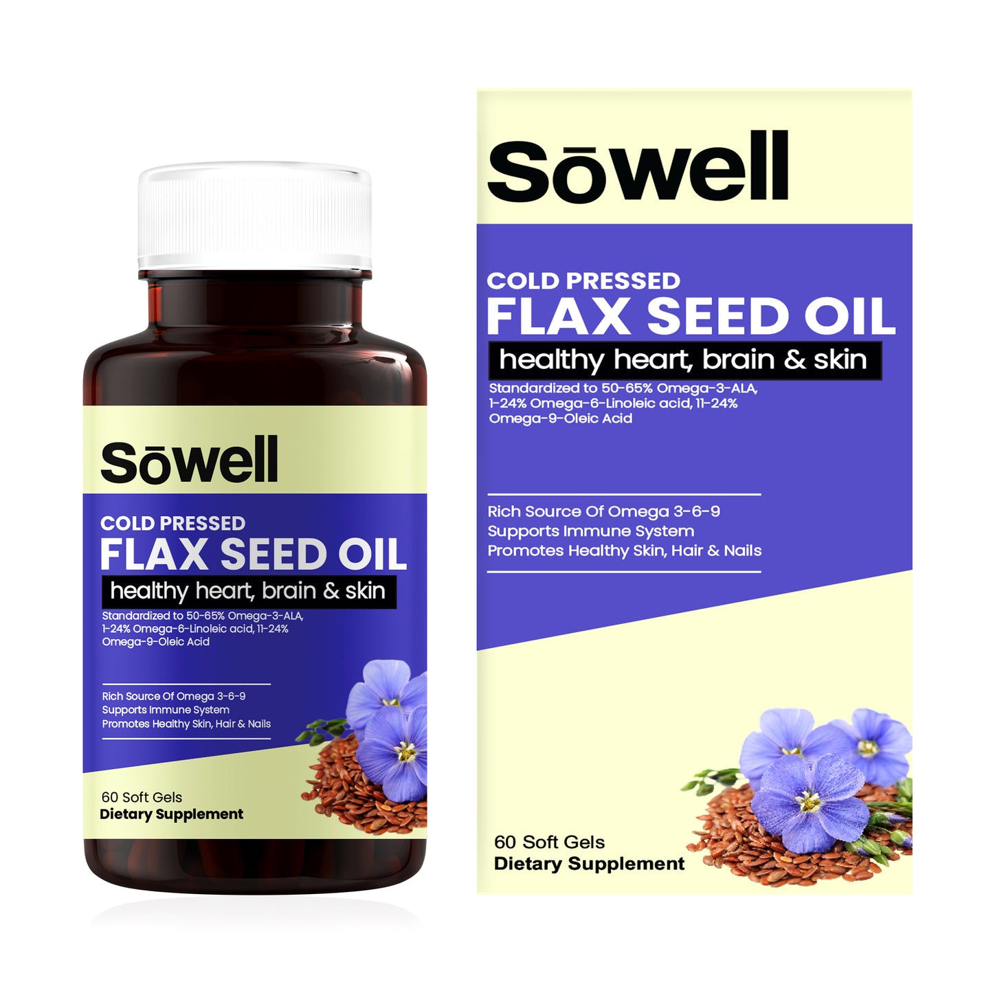 Cold Pressed Flax Seed Oil Softgels